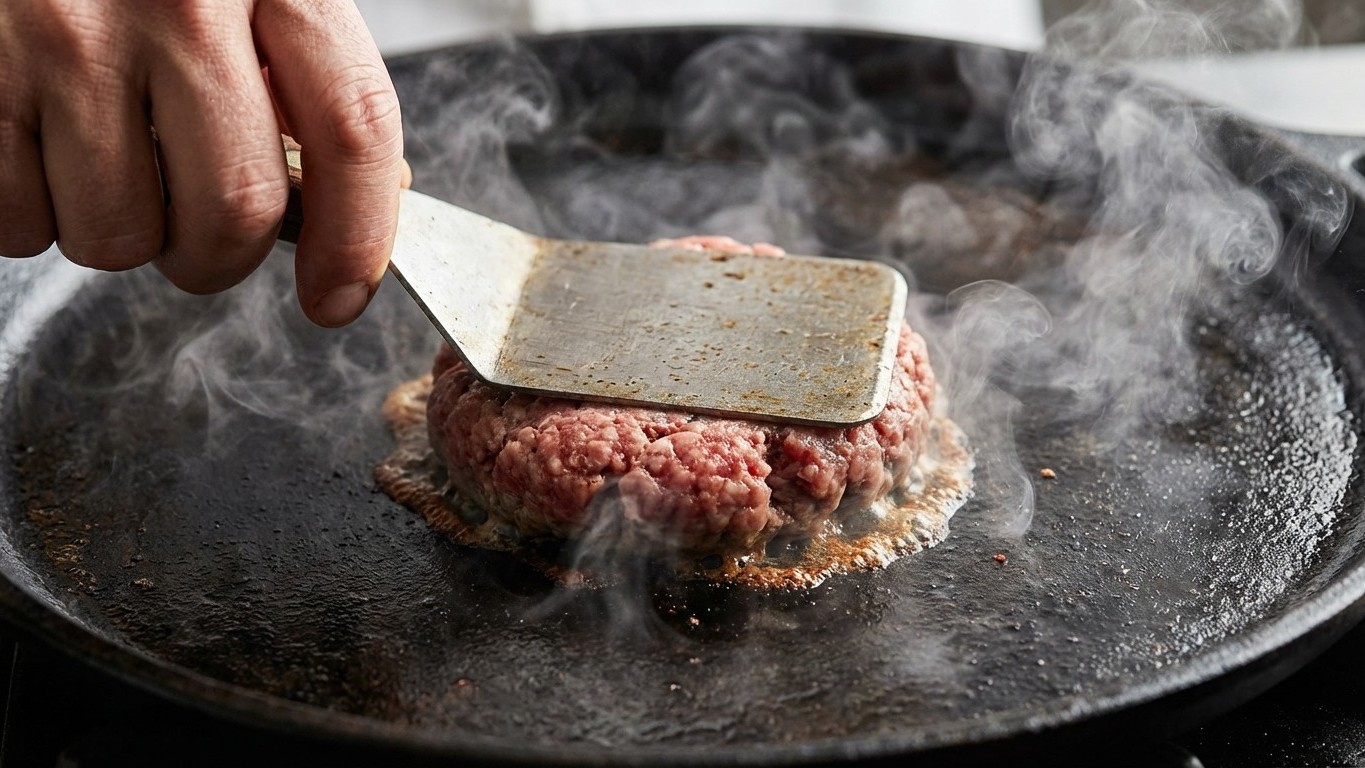 J'écrasais mes smash burgers à la main jusqu'à ce qu'on me montre ce geste précis