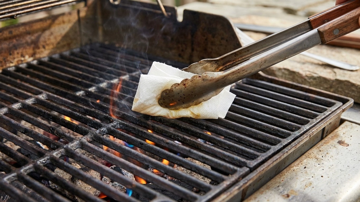 L'erreur que tout le monde fait en huilant la grille du barbecue