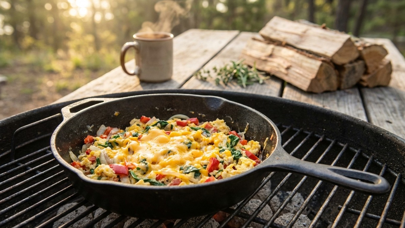 Œufs brouillés façon cowboy, shakshuka ou diner US : test des recettes brunch outdoor au barbecue