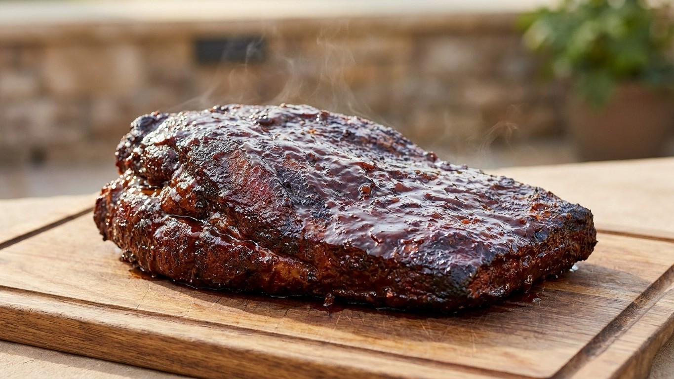 On badigeonne tous notre sauce barbecue à ce moment-là, mais c'est exactement ce qui rend la viande amère