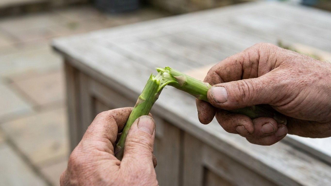 Si vous coupez vos asperges au couteau avant de les griller, regardez ce que font les Italiens avec leurs mains