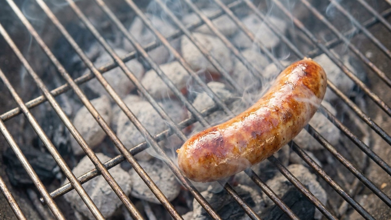 J'ai piqué mes saucisses à la fourchette avant de les griller comme toujours : en 30 secondes, j'ai vu tout le jus couler ...