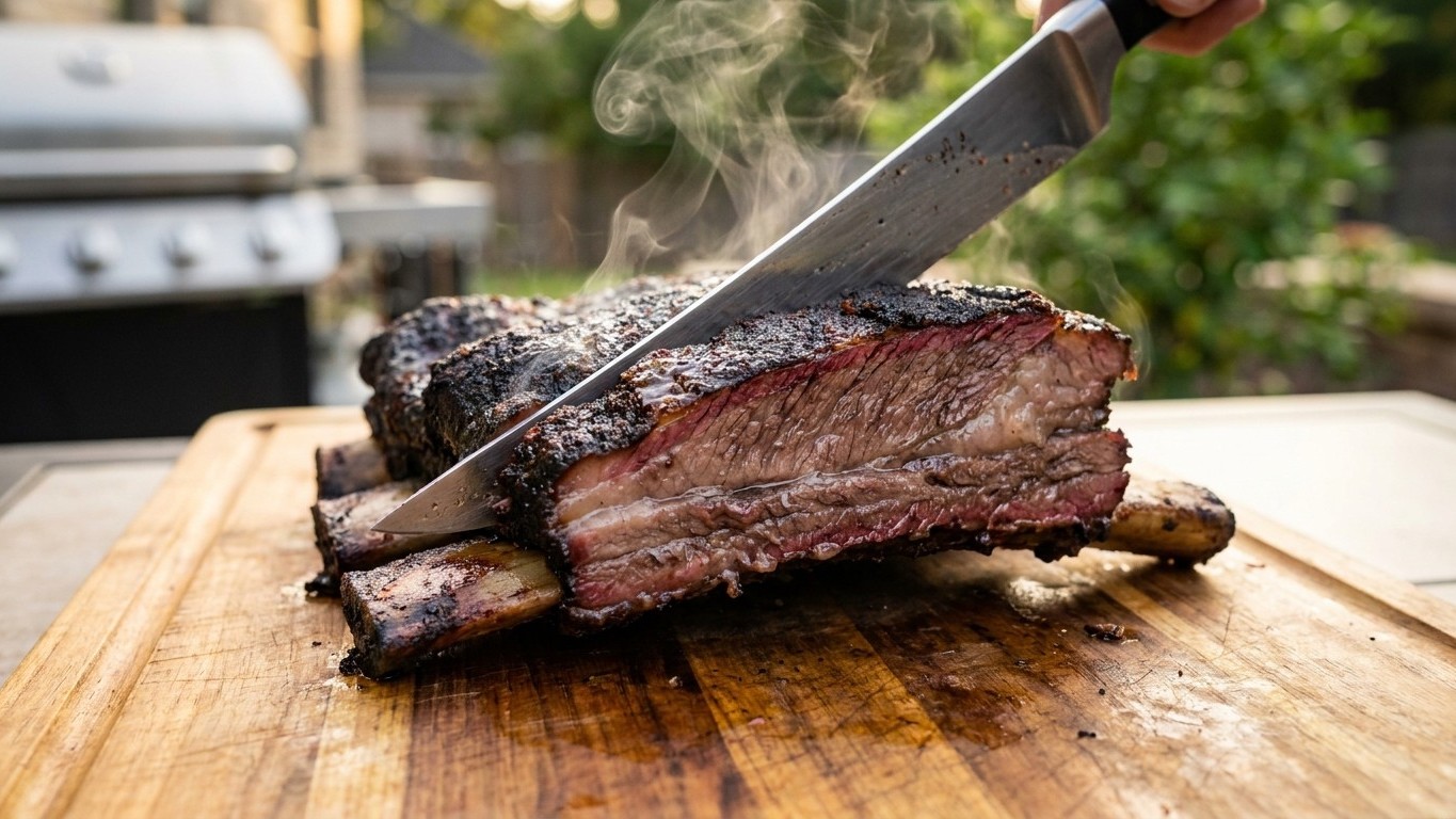 Je fermais le couvercle de mon barbecue dès l'allumage : en découpant la première côte, j'ai compris d'où venait ce goût amer