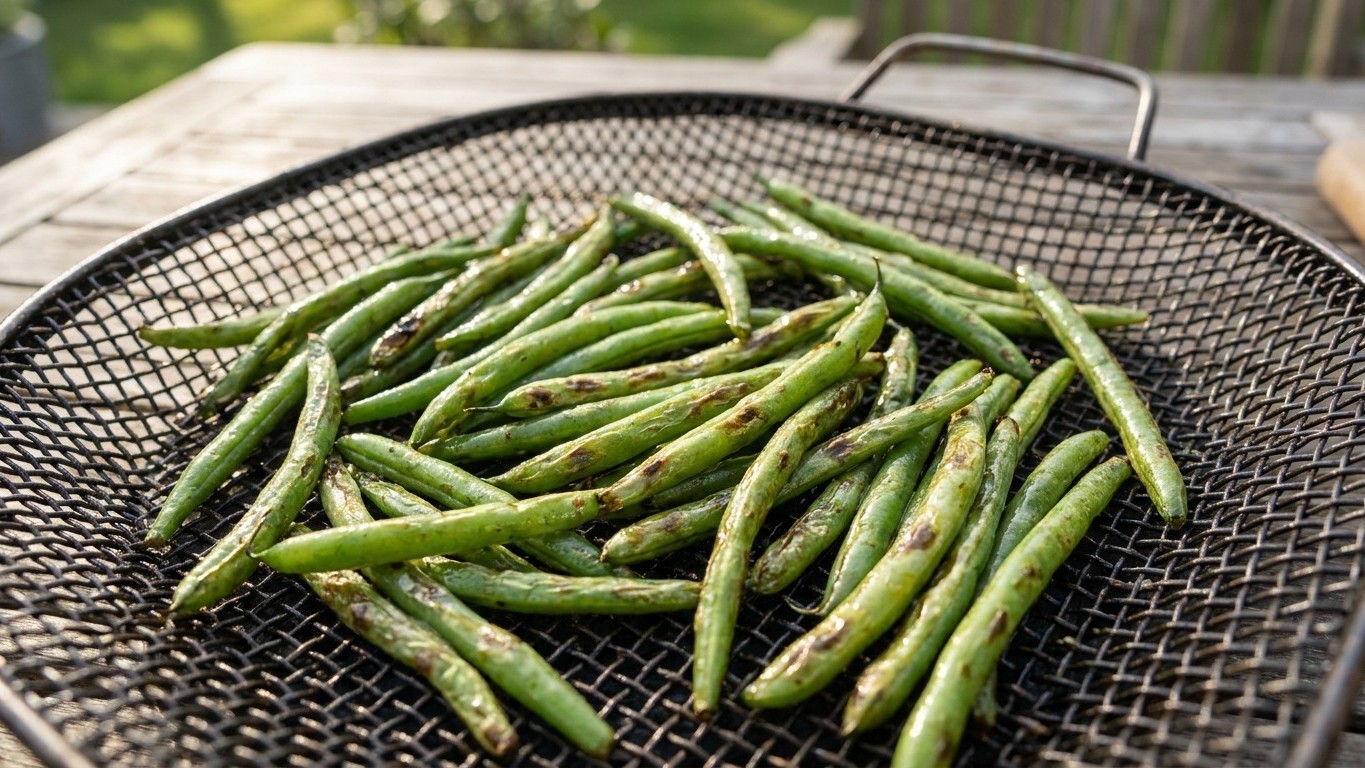 Je posais mes haricots verts directement sur la grille du barbecue comme tous les légumes : un été, en retournant la premi...