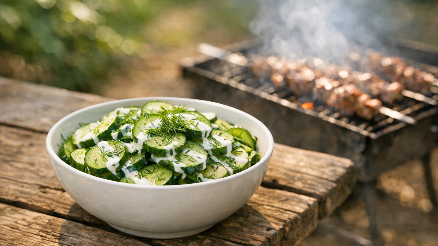 Mes concombres en salade traînaient à côté du barbecue sans que personne y touche : depuis que je fais comme les bistrots ...