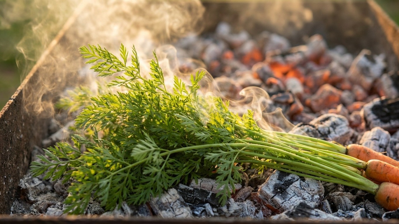 Pendant des années, je jetais les fanes de carottes après chaque barbecue : le soir où je les ai posées sur les braises, l...
