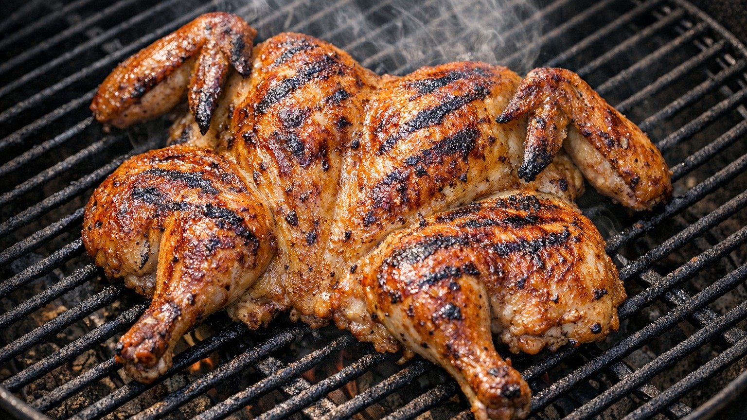 J'ai toujours posé mon poulet entier tel quel sur le gril en pensant bien faire : le jour où je l'ai ouvert en crapaudine,...