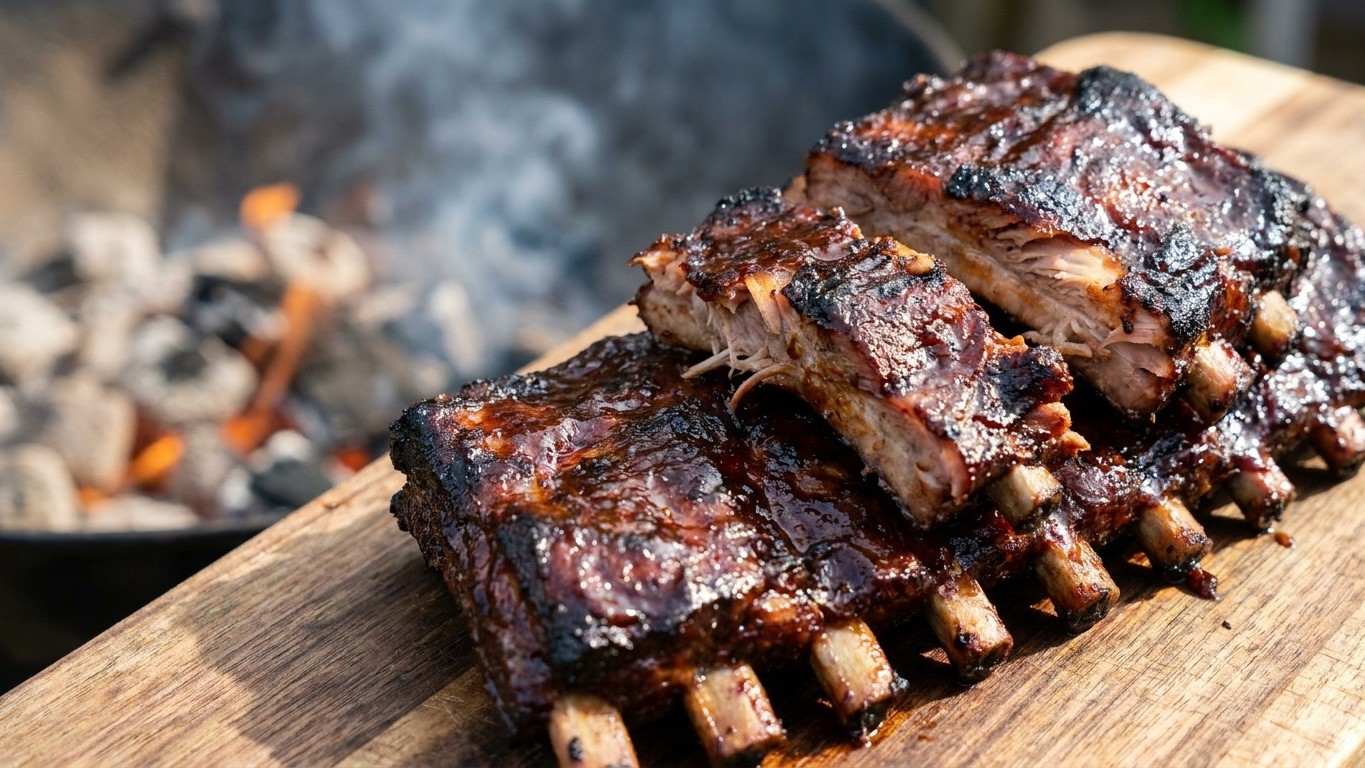 Je badigeonnais mes travers de sauce barbecue dès le début de la cuisson : le jour où j'ai mordu dans la viande, j'ai comp...