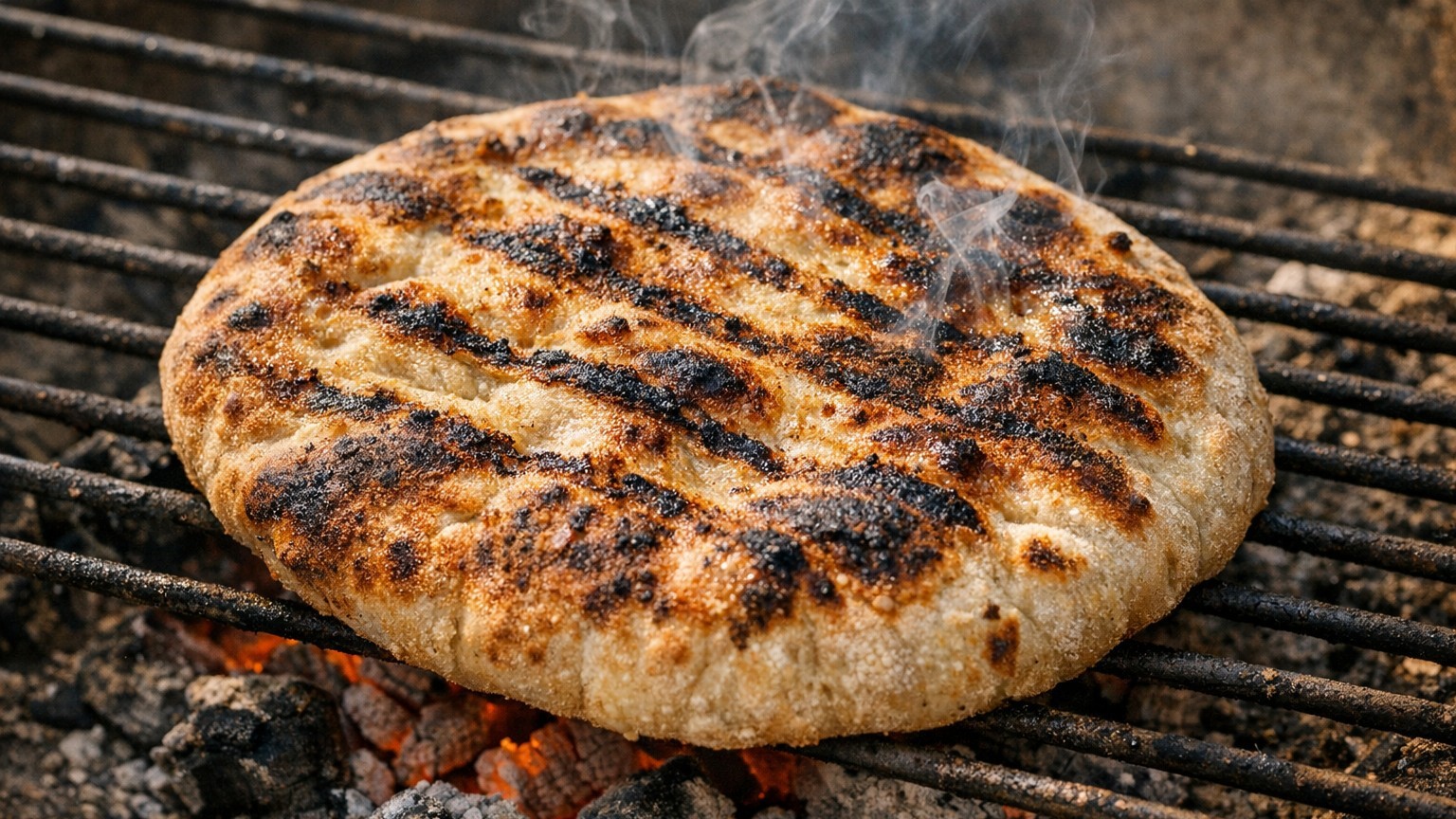 Je faisais mon pain à la poêle en camping sans y croire : le jour où j'ai posé la pâte directement sur la grille du barbec...