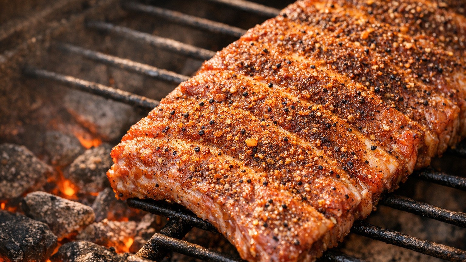 Je posais mes travers de porc direct sur les flammes du barbecue : le jour où la marinade a carbonisé en noir, j'ai compri...