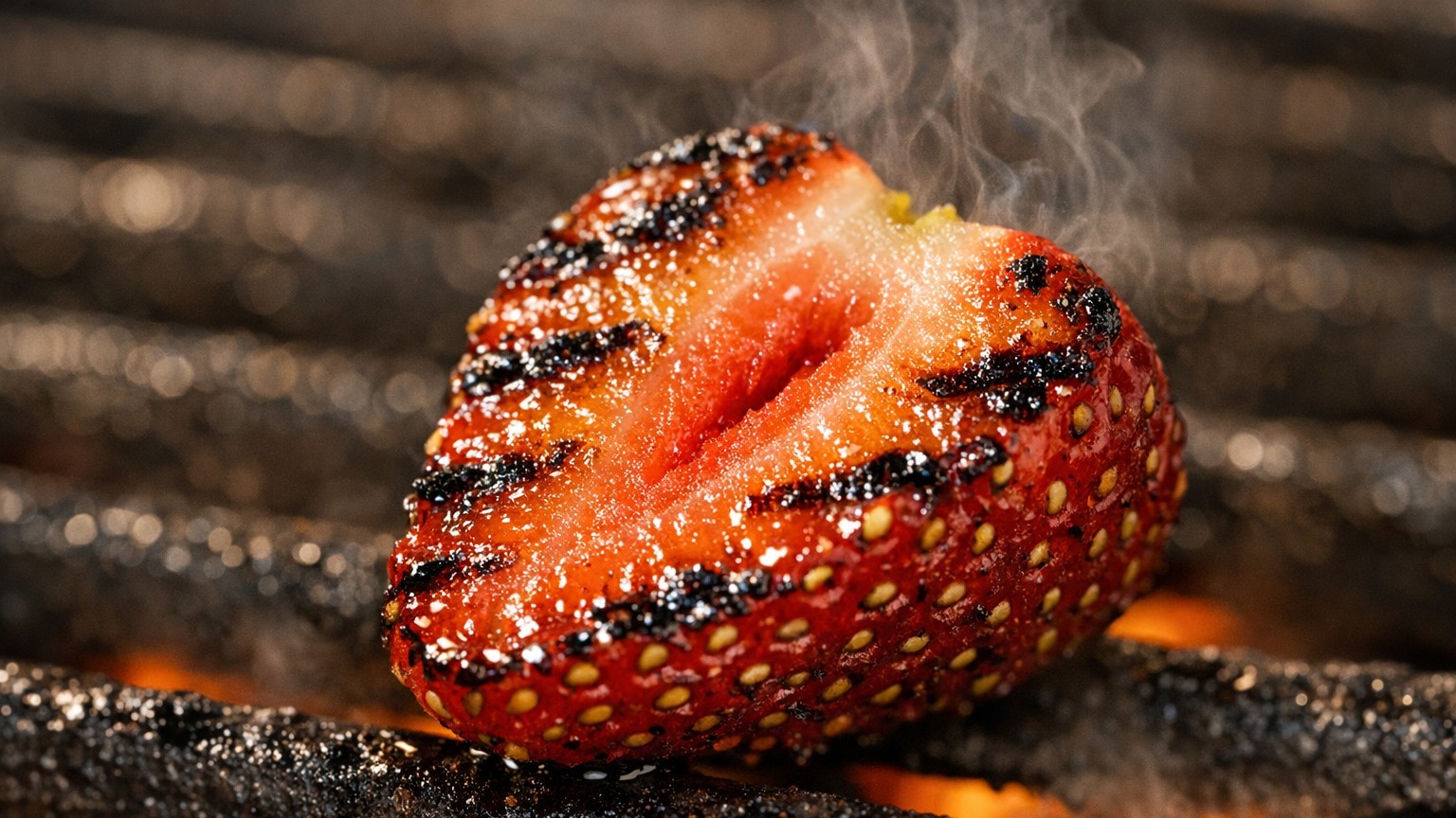 Je rinçais mes fraises sous l'eau avant de les passer au gril : le jour où j'ai vu ce qui se passait à la cuisson, j'ai co...