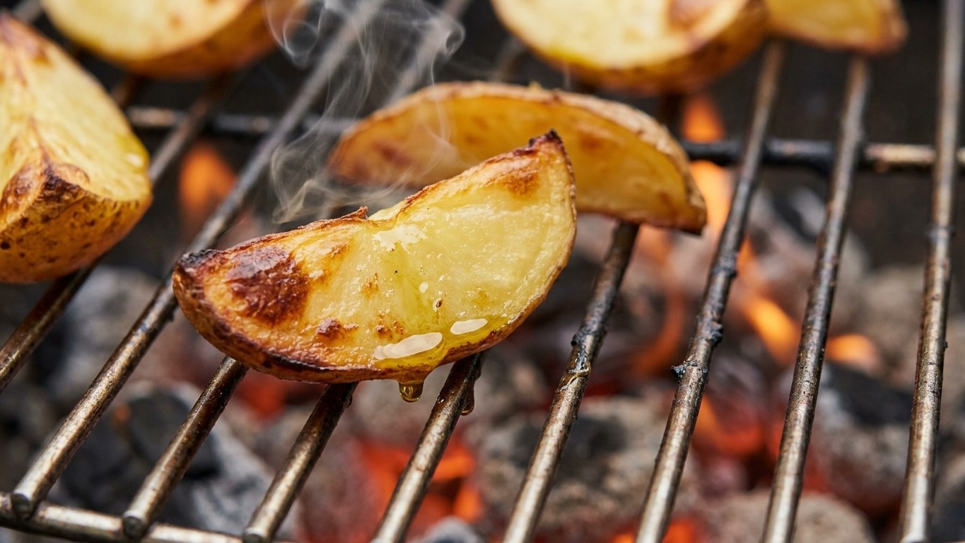 On s'obstine tous à mettre les pommes de terre directement sur les braises, alors que ces 10 minutes dans l'eau frémissant...