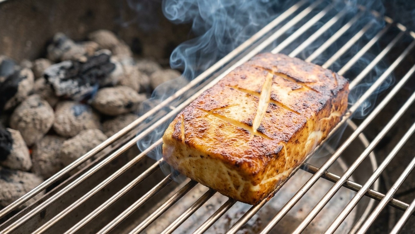 On s'obstine tous à verser de la crème fraîche dans nos sauces sur le gril, alors que ce bloc posé en cuisson indirecte ti...