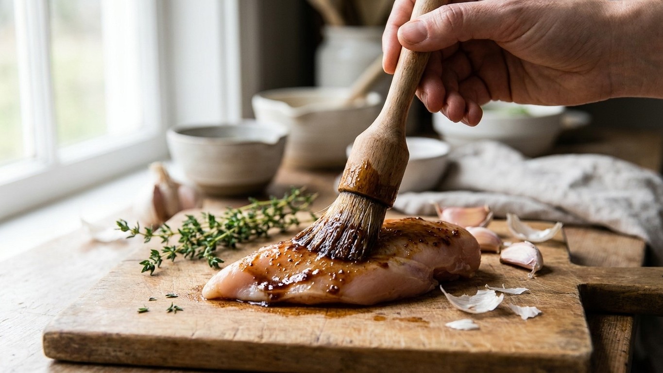 J'ai mariné mon poulet dans le vin blanc du rayon condiments juste pour éviter d'ouvrir une bonne bouteille : en retournan...