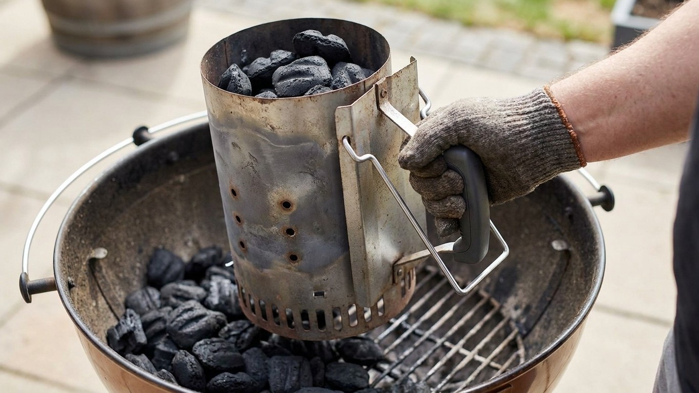 J'ai versé un trait d'alcool à brûler sur des braises qui fumaient encore juste pour relancer le feu : je n'ai pas eu le t...