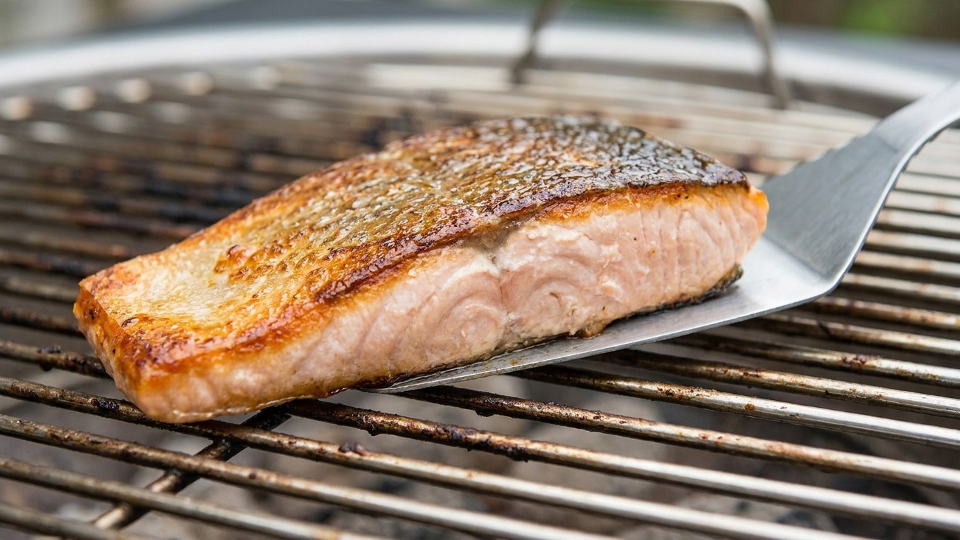 J’ai posé mon saumon côté peau sur une grille nue juste pour éviter la vaisselle : depuis, plus une seule chair déchirée a...