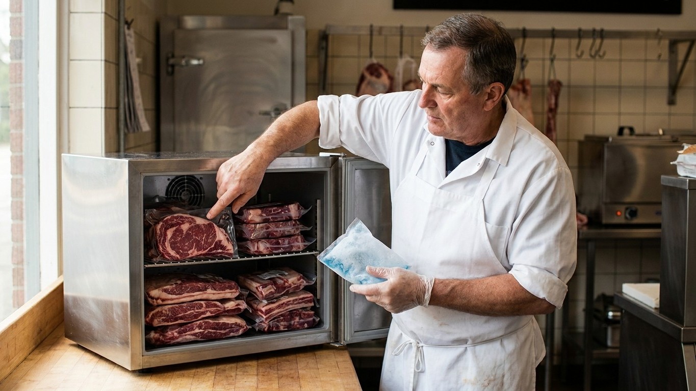 Je glissais mes pains de glace sous les barquettes de viande depuis des années : un boucher m'a montré que je ne refroidis...
