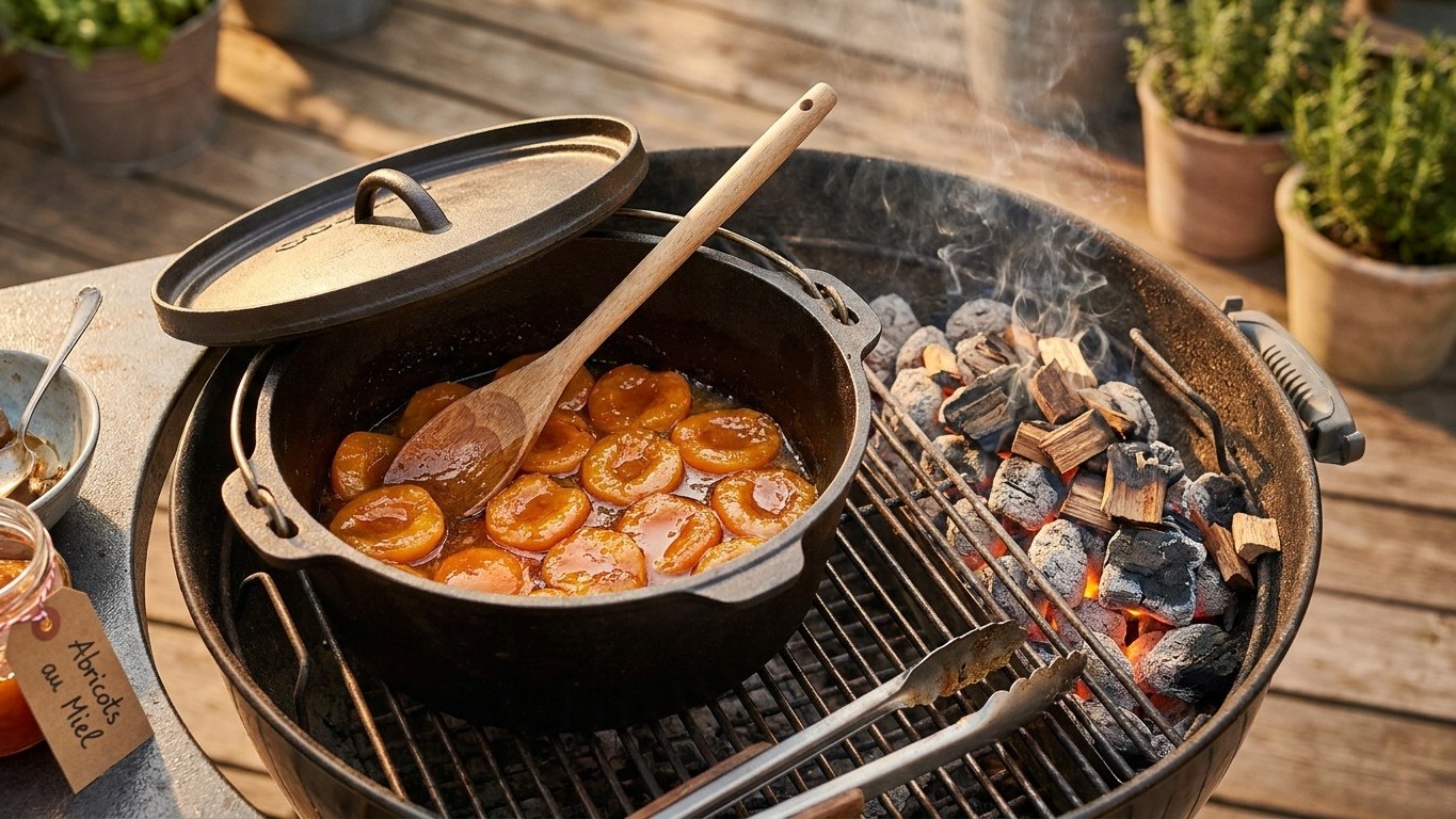 Si votre caramel au miel vire à l'amer avant que les abricots n'aient rendu leur jus, c'est que votre cocotte est posée au...