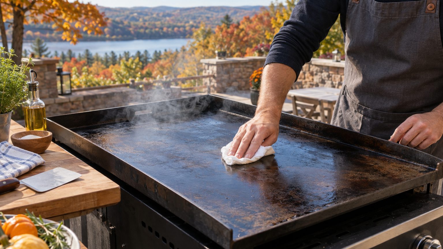 Culotter une plancha en acier : la méthode, la bonne huile et l'entretien pour qu'elle ne rouille plus